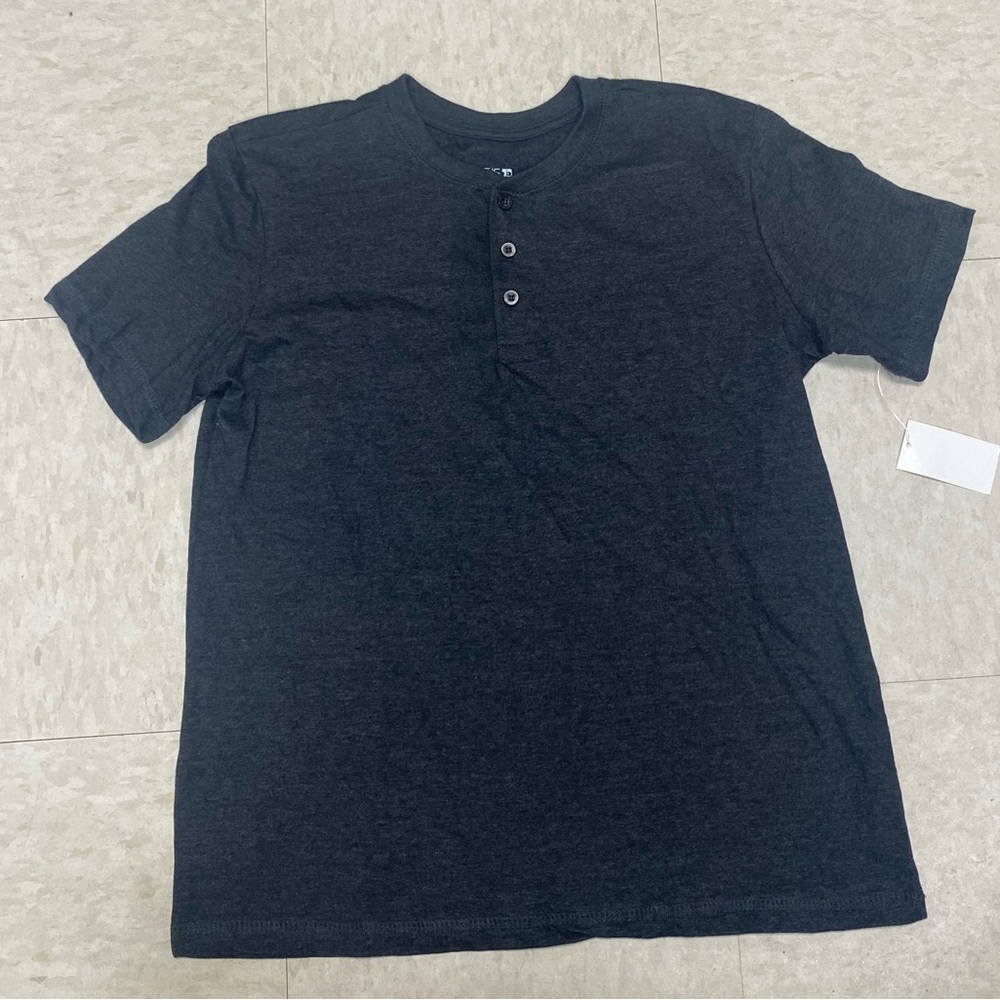 Joe's Jeans Charcoal Henley Shirt-youth xl
